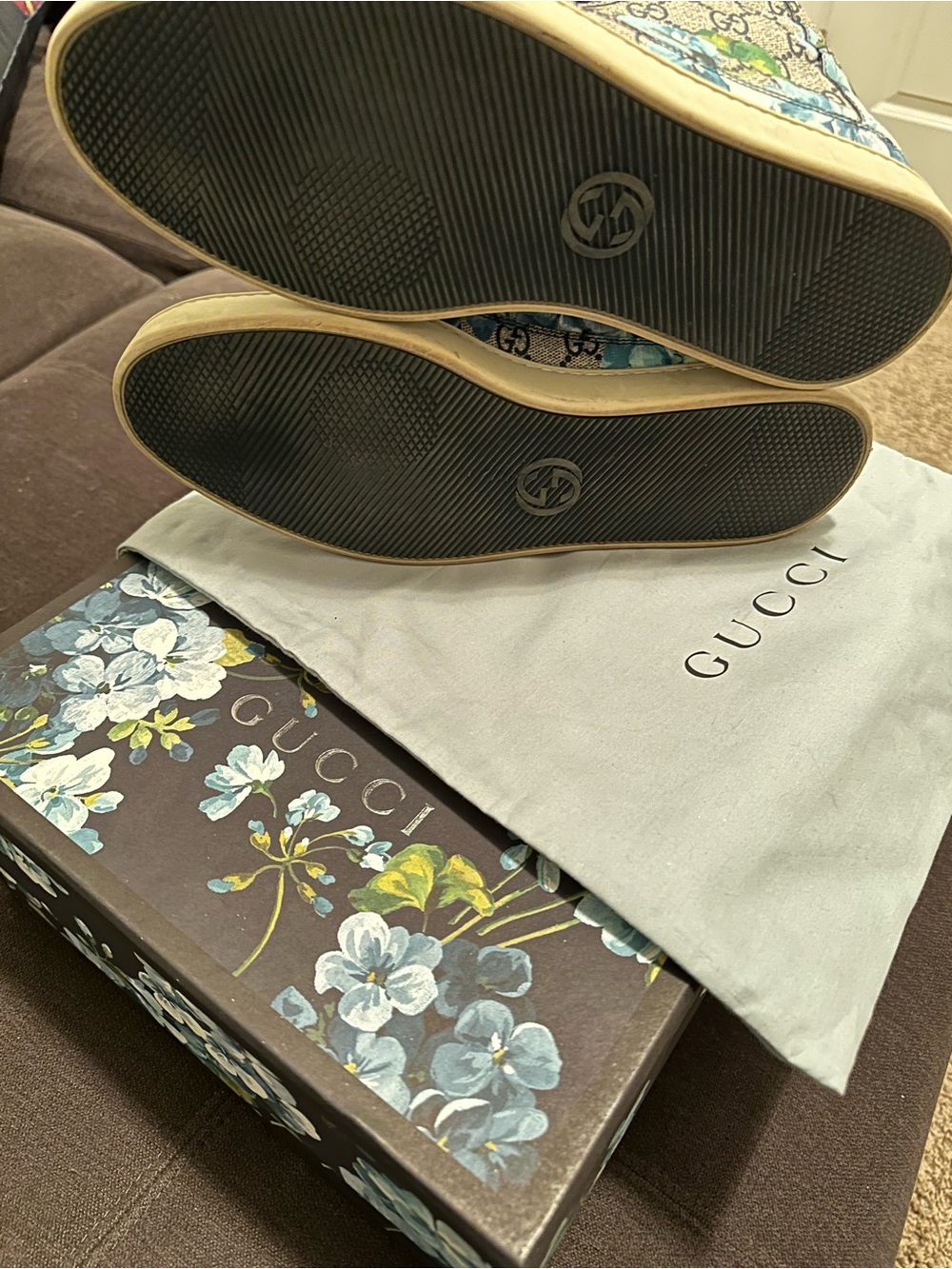Gucci Blooms Blue High Tops - Gucci 10 (US 11) - Picture 5 of 5